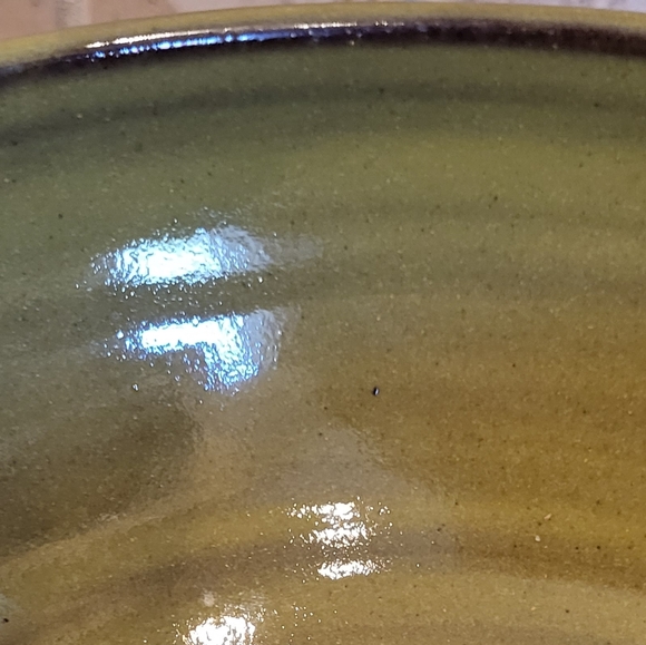 Seagrove North Carolina Olive Green Pottery Bowl - Picture 9 of 15